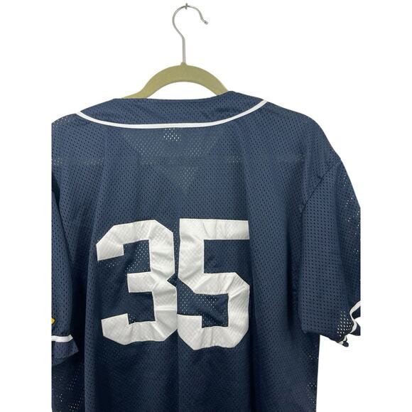 Vtg America Online AOL Shirt Jersey Mesh XL Blue Softball Logo Y2K Nostalgic - Picture 7 of 8